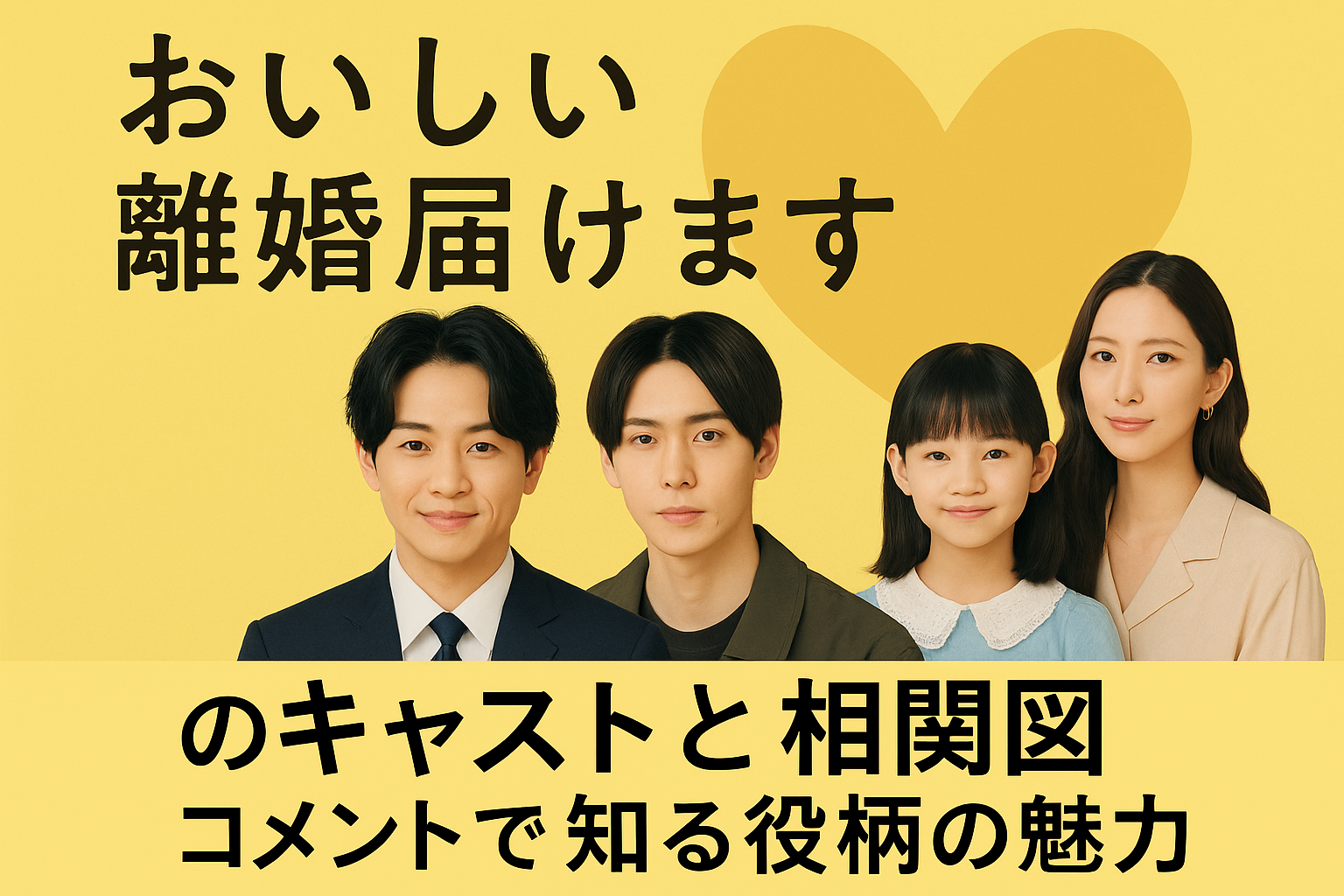 おいしい離婚届ますキャスト相関図とコメントアイキャッチ