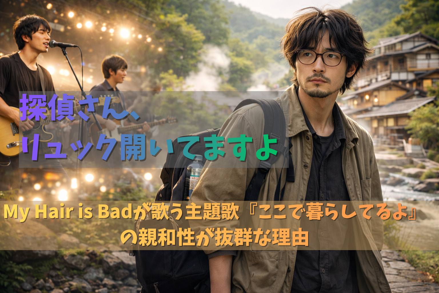 探偵さん、リュック開いてますよ主題歌アイキャッチ